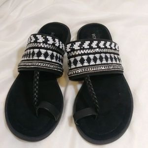 Rocket Dog Adela Black Smooth  Sandals
